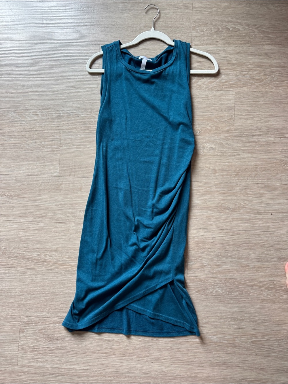 Leith Teal Sleeveless Midi Tank Dress